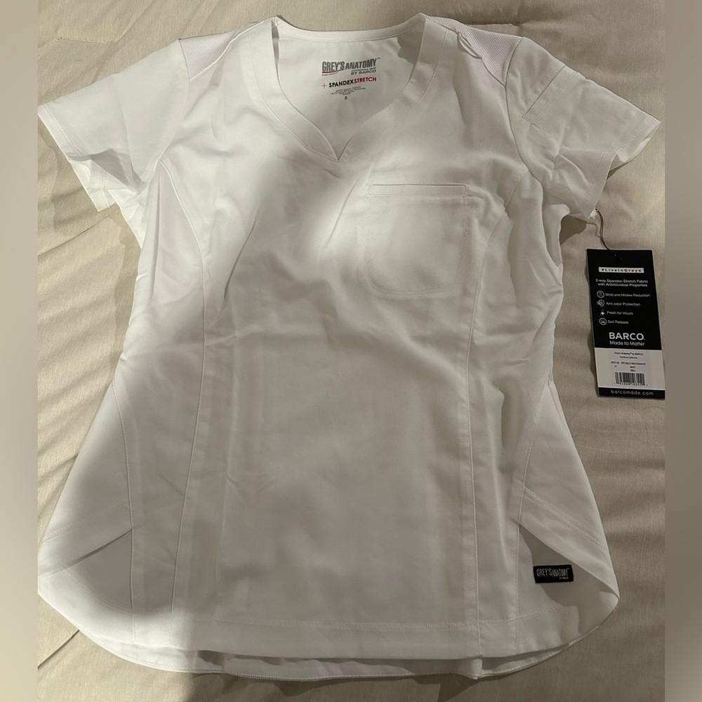 White Scrub Top
